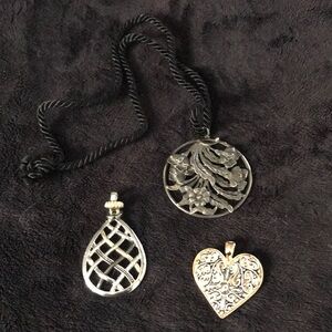 Elegant Silver and Gold Pendants